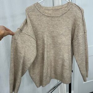 Cozy Beige Knit Sweater